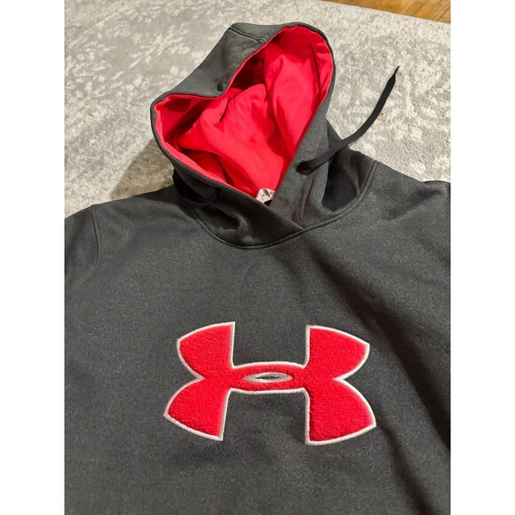 Women’s Under Armour Hoodie Neon Pink and Gray Size Medium - Picture 5 of 5